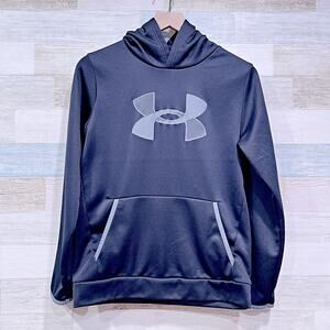 Under Armour Performance Fleece Hoodie Sweatshirt Kangaroo Pocket Boys Large YLG